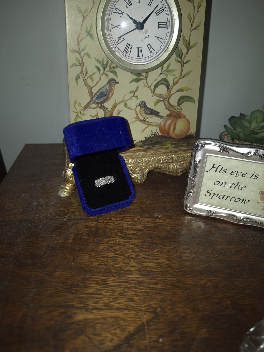 Diamond-Style Pavé Band Ring - Silver 925. - Picture 2 of 6